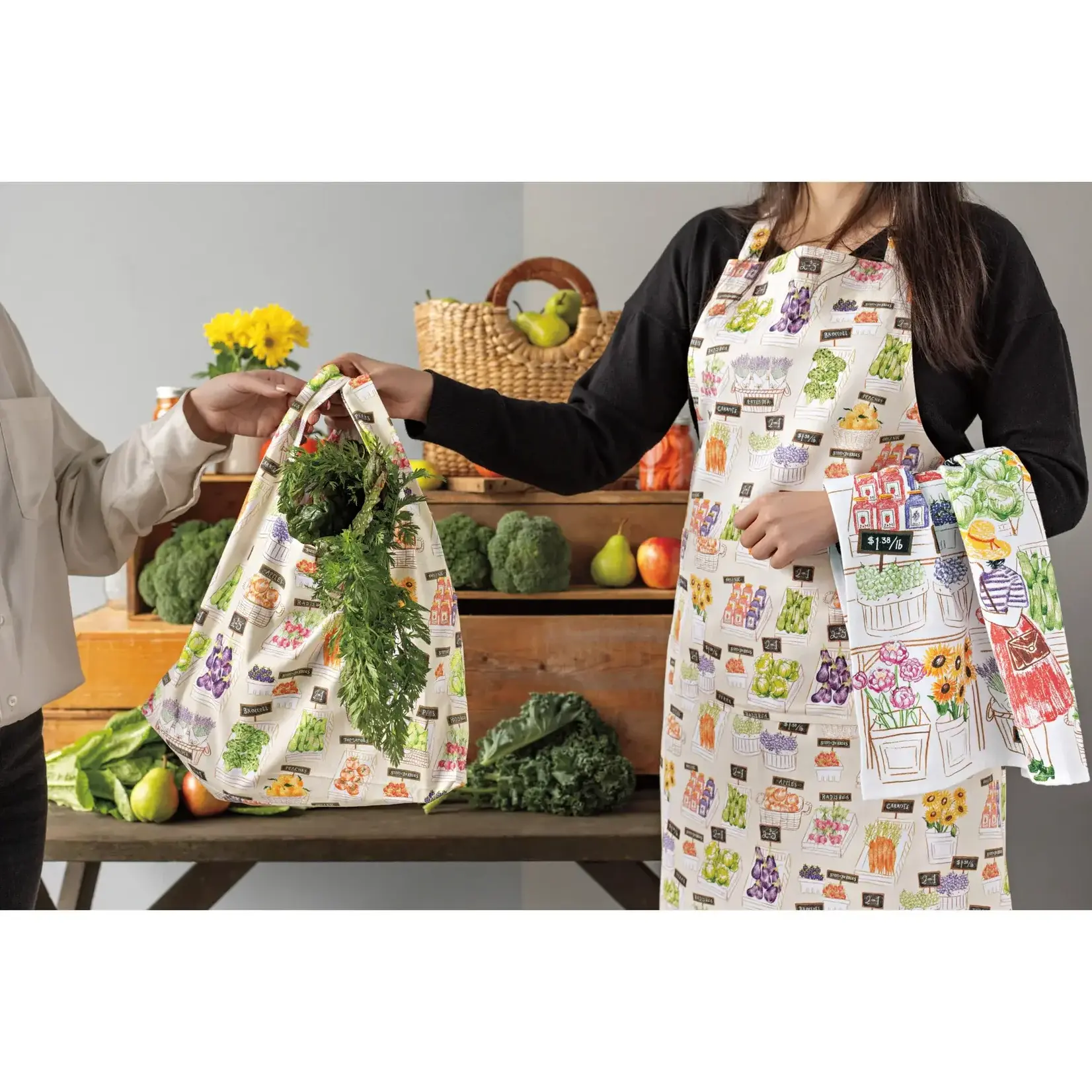 Diverse Merken Now Designs Locally Grown Chef apron Keukenschort lokaal geteeld Now Designs 502068