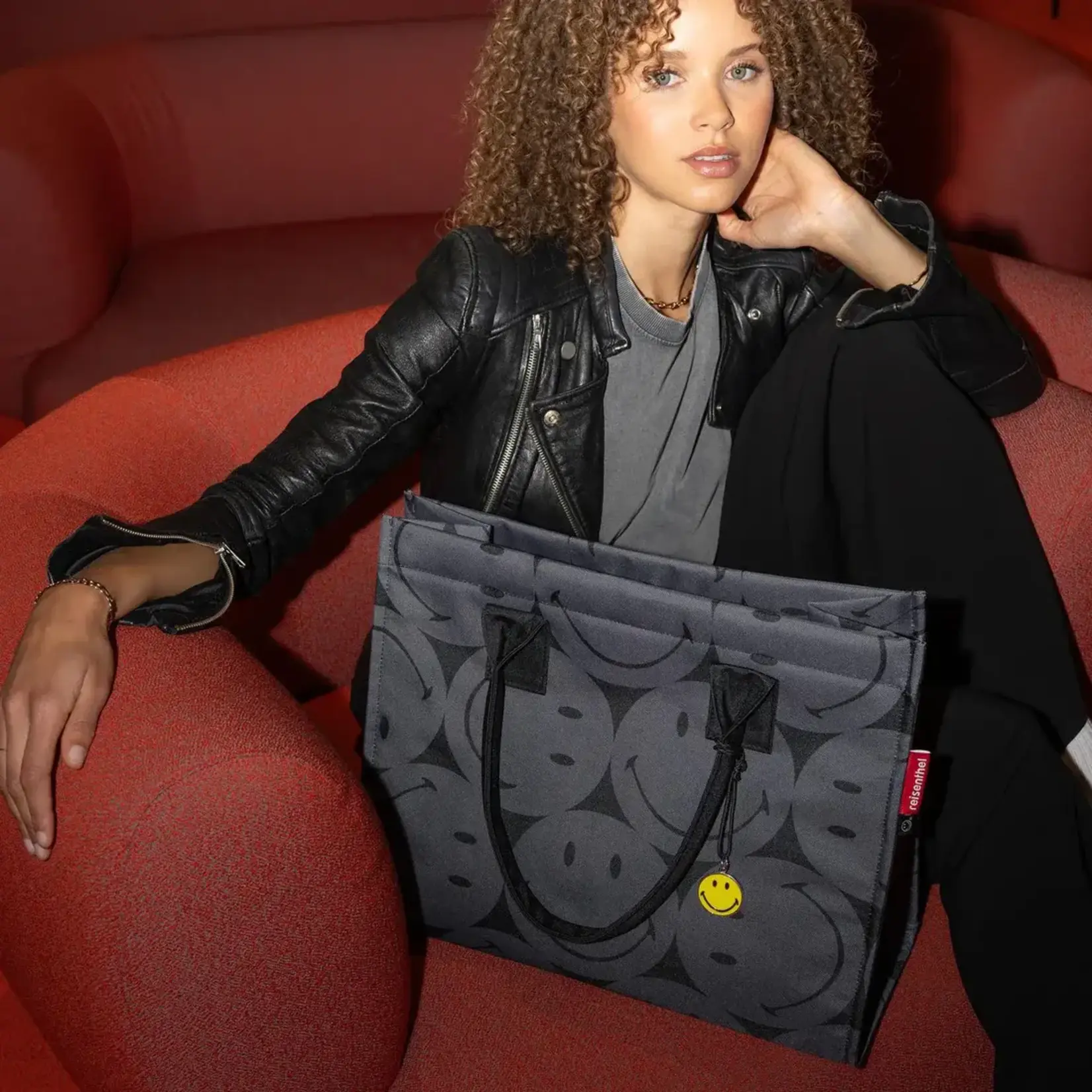 Reisenthel Reisenthel Daily Shopper Smiley Grey Reisenthel Smiley Grey Reisenthel DN7085