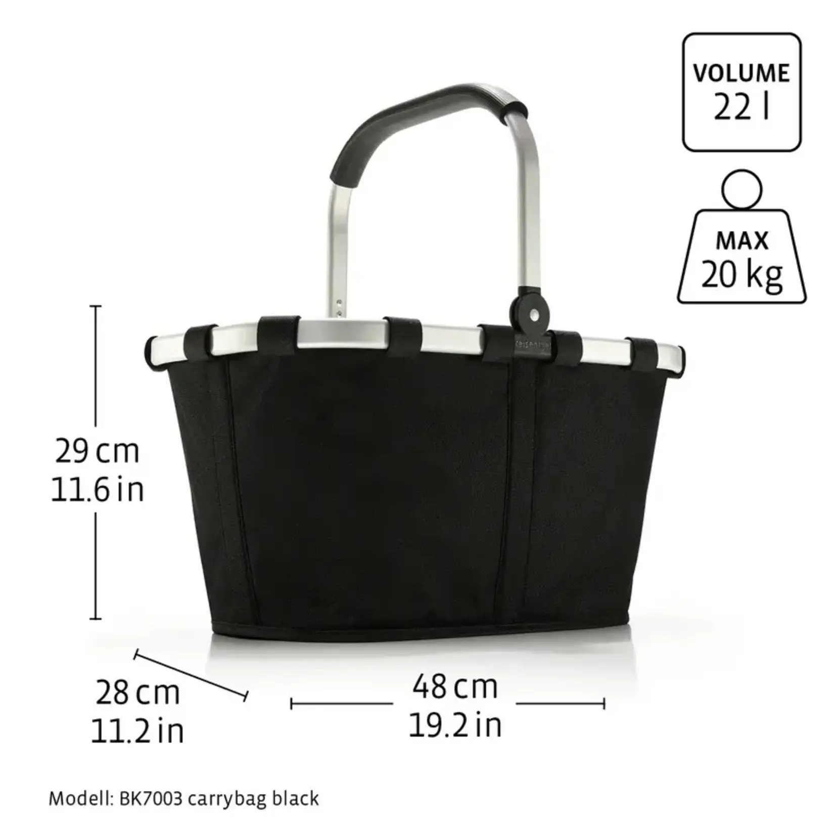 Reisenthel Reisenthel Carrybag Smiley Grey Reisenthel Smiley Grey Reisenthel BK7085