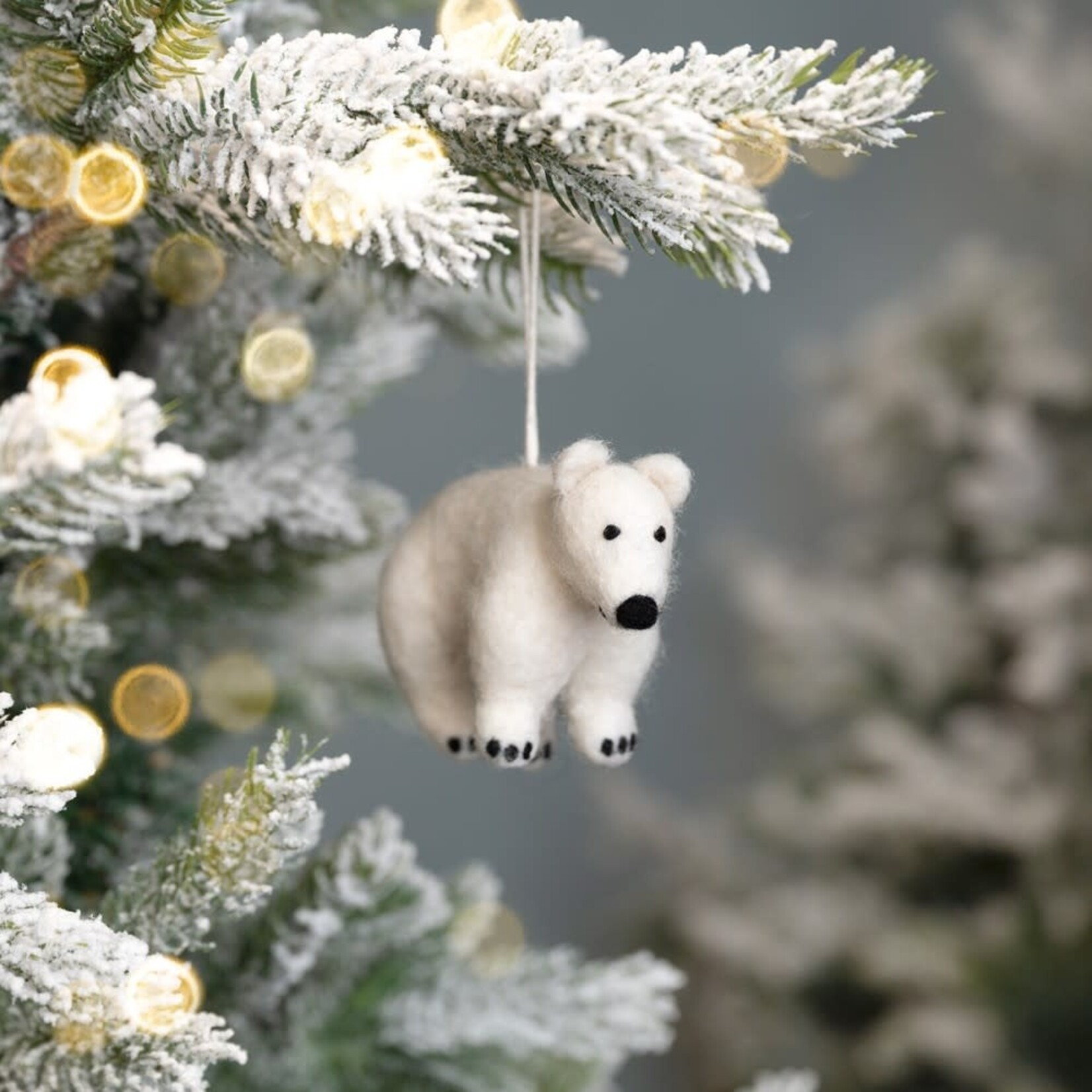 Fairmade Fairtrade voor Sjaal met Verhaal Sjaal met Verhaal hanger Winter IJsbeer Fairmade Fairtrade handgemaakt in Nepal