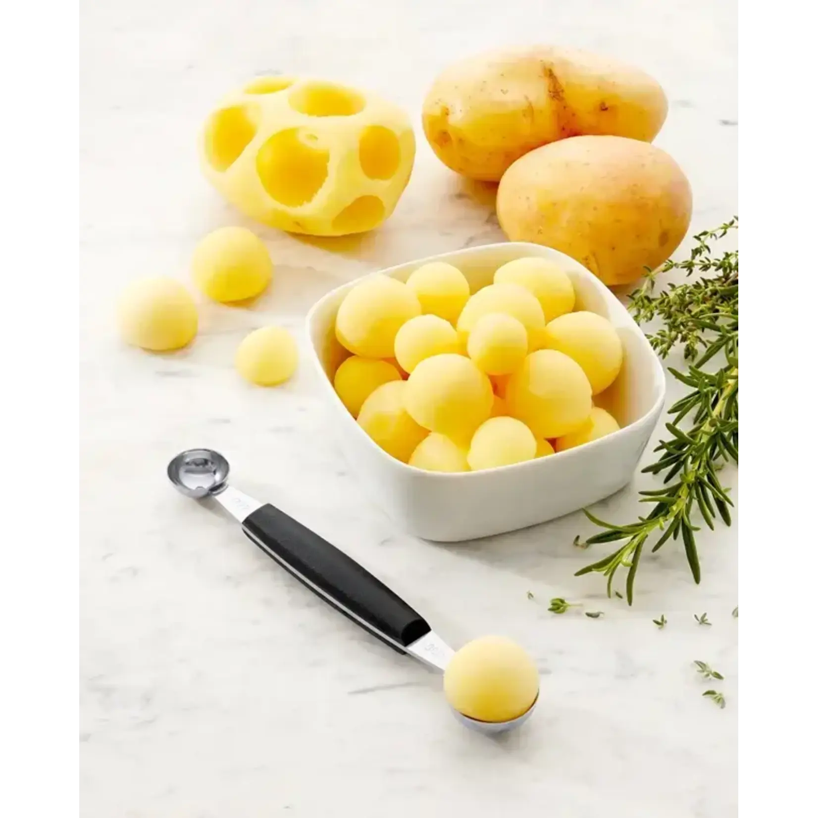 Triangle tools 22 mm  en 30 mm dubbele pomme Parisienneboor Triangle meloen boor  22+30 mm Triangle 100203000