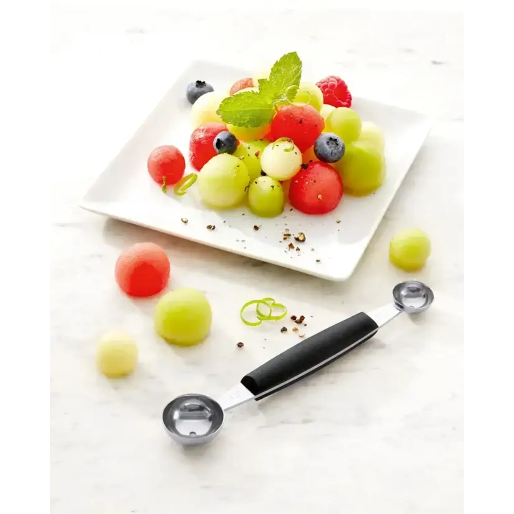 Triangle tools 22 mm  en 30 mm dubbele pomme Parisienneboor Triangle meloen boor  22+30 mm Triangle 100203000