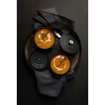 Combekk, Nederlands design  gietijzeren pannen uit gerecycled materiaal. set-4 12 cm mini braadpannetjes zwart Combekk 12 cm braadpannen zwart set-4 Combekk 1768296bl