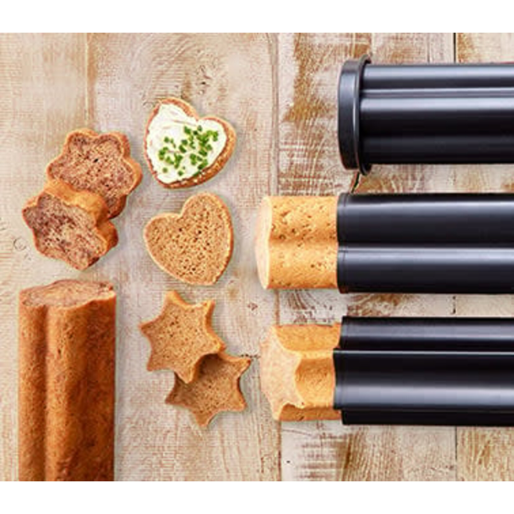 Birkmann 9x22 cm Bloem broodvorm Birkmann buisvormige bloem broodvorm Bread Buddies party B331488