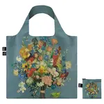 Loqi Loqi bag large Blue Flower Pattern Van Gogh 100 % recycled opvouwbaar Loqi tasje Loqi Museum Collection VGM.AB