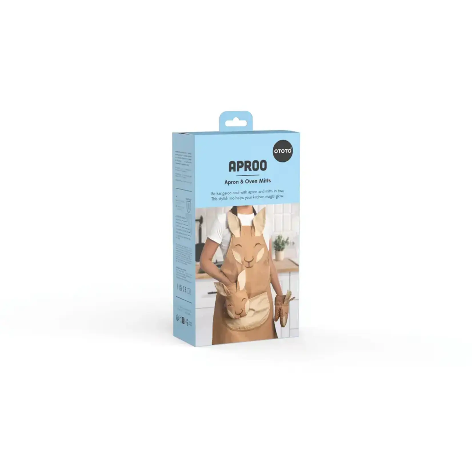 Diverse Merken Kangoeroe Keukenschort met 2 ovenwanten Ototo Aproo keukenschort en 2 wanten OT1707