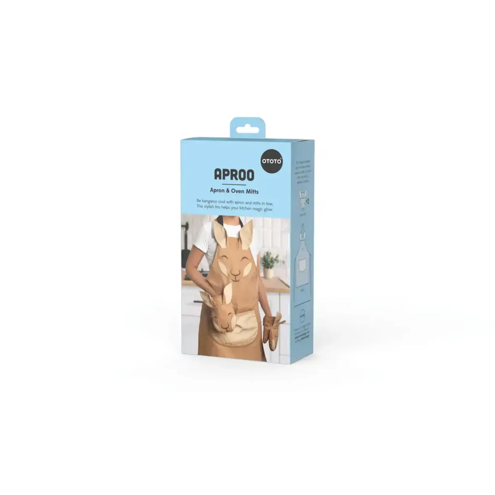 Diverse Merken Kangoeroe Keukenschort met 2 ovenwanten Ototo Aproo keukenschort en 2 wanten OT1707
