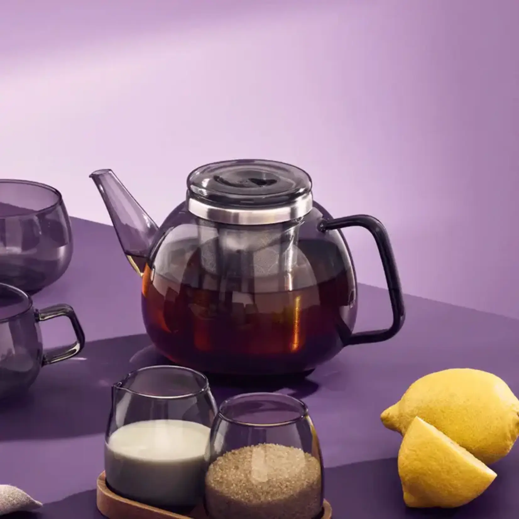 AdHoc Design AdHoc 1.2 liter glazen theepot Yuna AdHoc Yuna theepot grijs glas Ad Hoc tk61