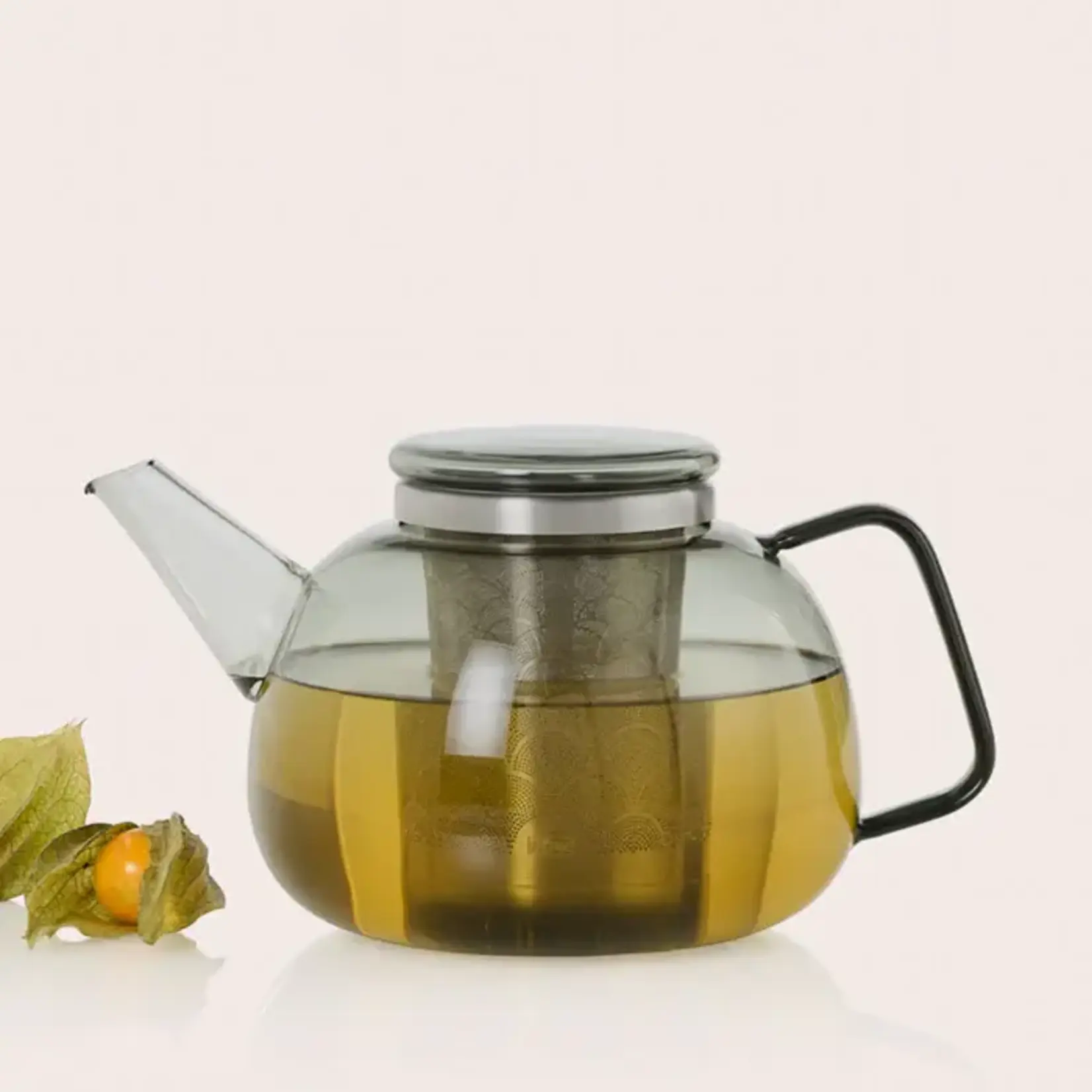 AdHoc Design AdHoc 1.2 liter glazen theepot Yuna AdHoc Yuna theepot grijs glas Ad Hoc tk61