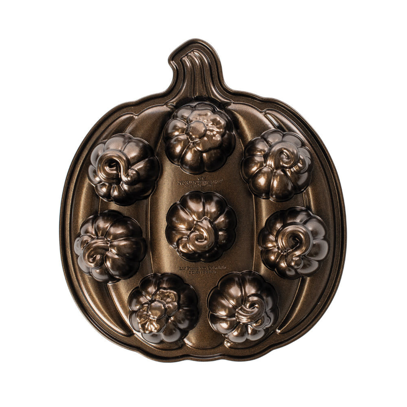 Nordic Ware Nordic Waren Lil' Pumpkin Cakelet pan met 8 mini cakes Nordic Ware 89048