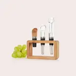 AdHoc Design AdHoc wijn genieter set Vine 4 delige set houder met wijnbeluchter stop en wijnschenker AdHoc VA13