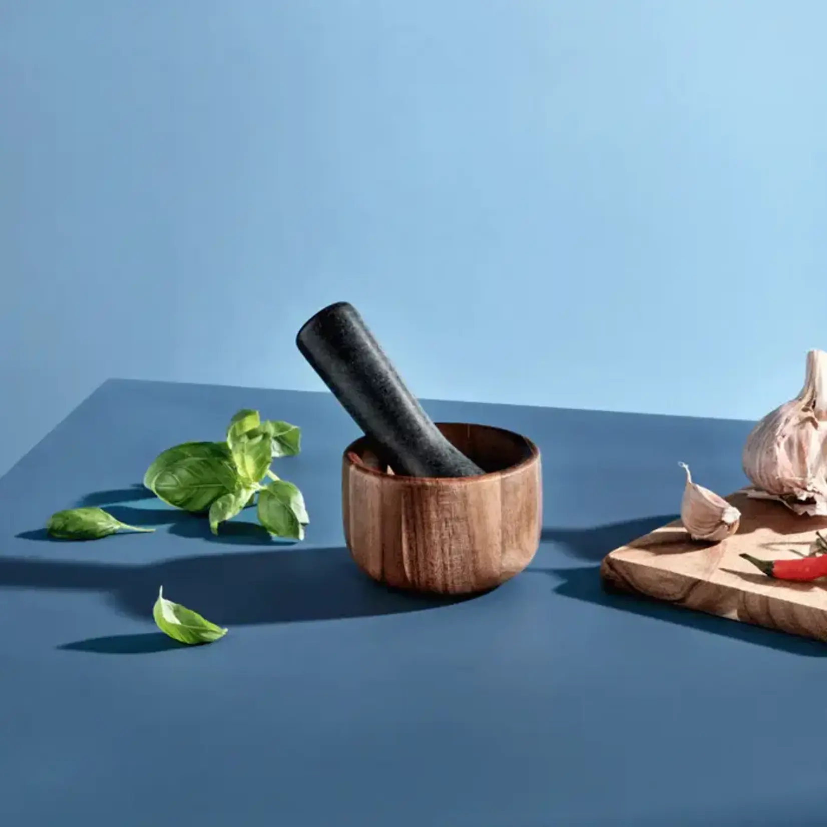 AdHoc Design AdHoc Ø 9 cm vijzel AdHoc Taru small Ø 9cm houten met granieten vijzel AdHoc MO40