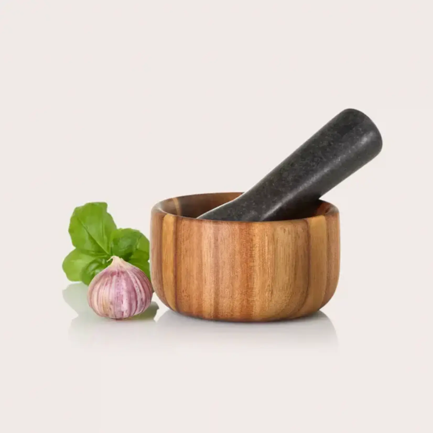 AdHoc Design AdHoc Ø 11 cm vijzel AdHoc Taru medium Ø 11cm houten met granieten vijzel AdHoc MO41