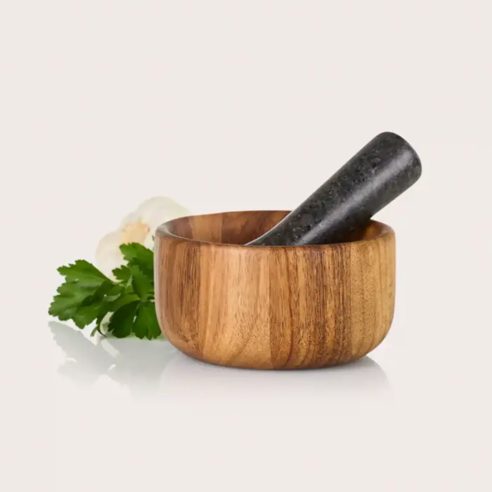 AdHoc Design AdHoc Ø 13 cm vijzel AdHoc Taru large Ø 13 cm houten met granieten vijzel AdHoc MO42