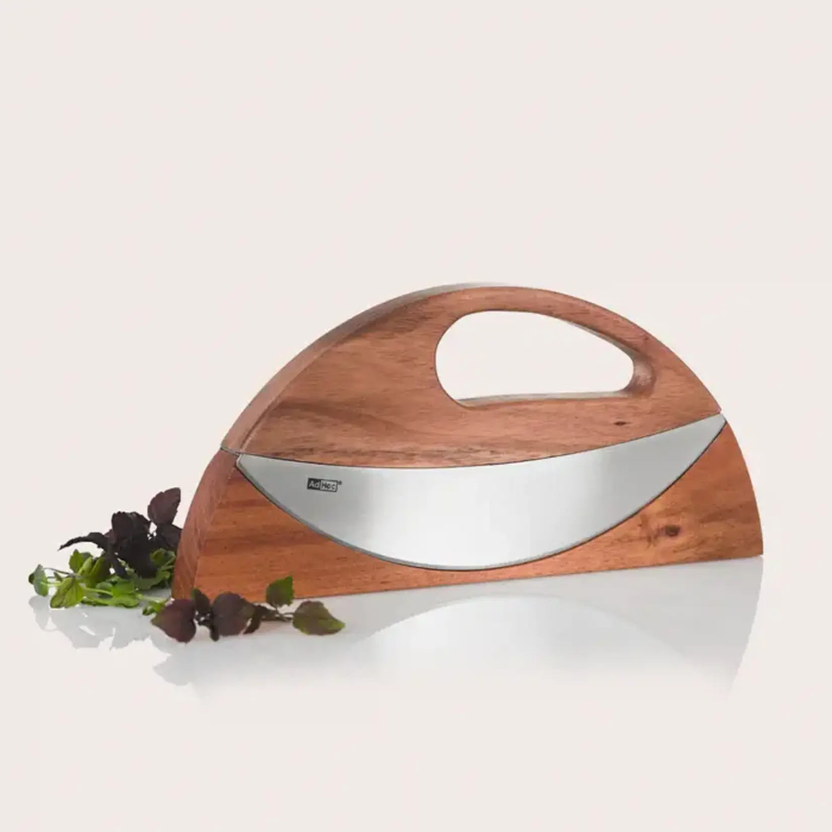 AdHoc AdHoc 198 mm wiegemes acacia rvs AdHoc Wave wiegemes met houder AdHoc KH50