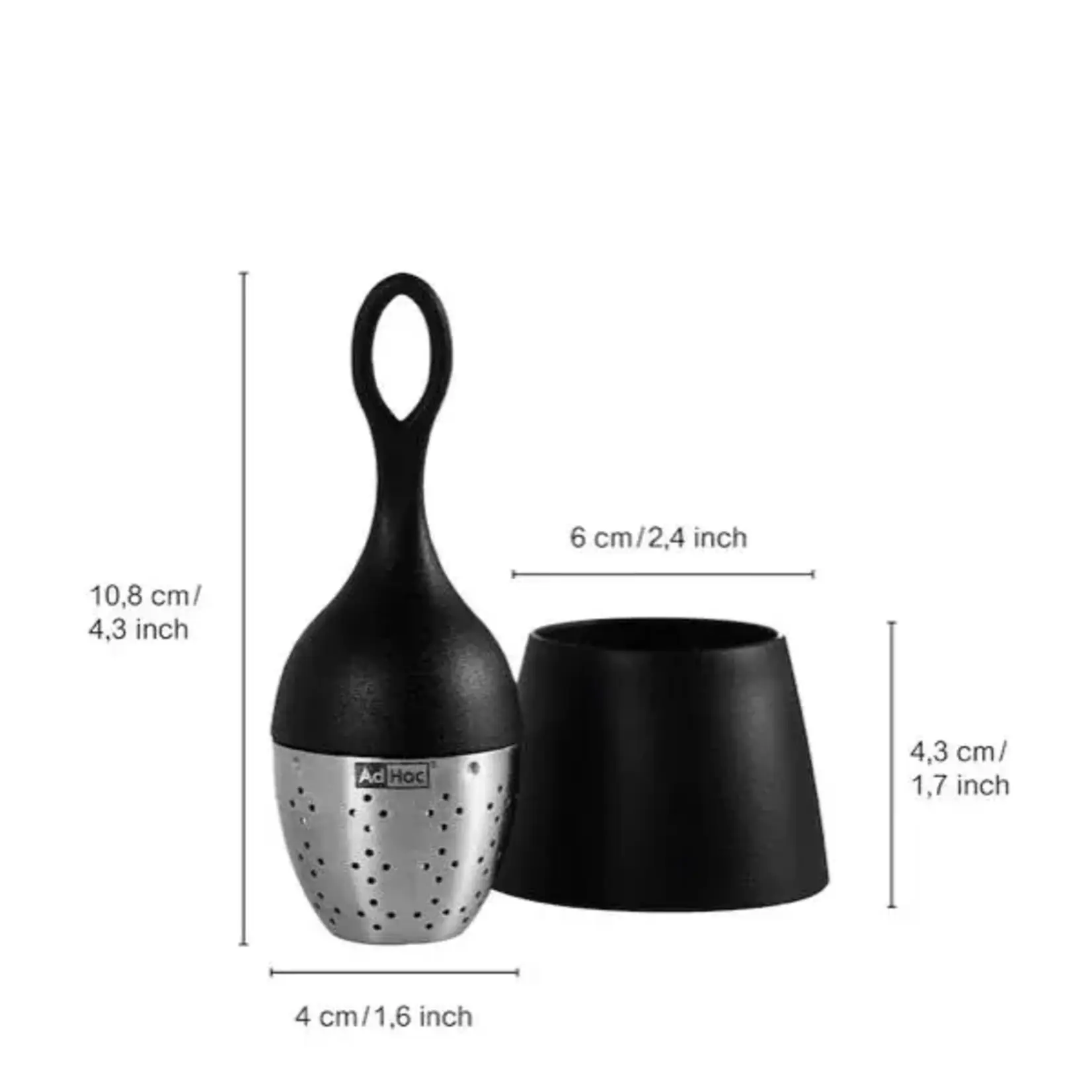 AdHoc Design AdHoc Floatea zwart drijvend thee ei AdHoc Floatea drijvend thee ei AdHoc TE01