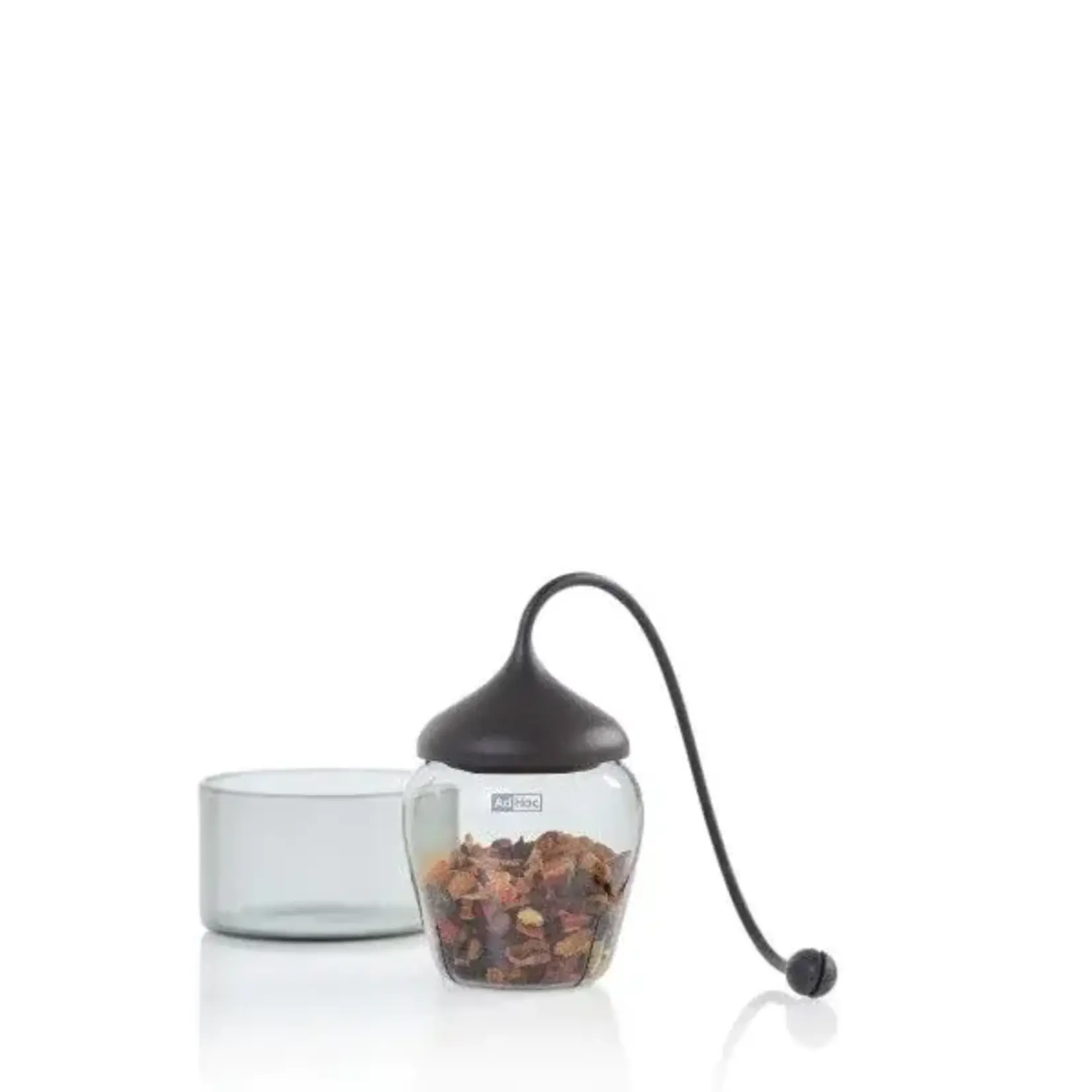 AdHoc Design AdHoc Fusion  grijs glazen thee ei met houder AdHoc Fusion Ø 6 cm thee ei AdHoc TE96