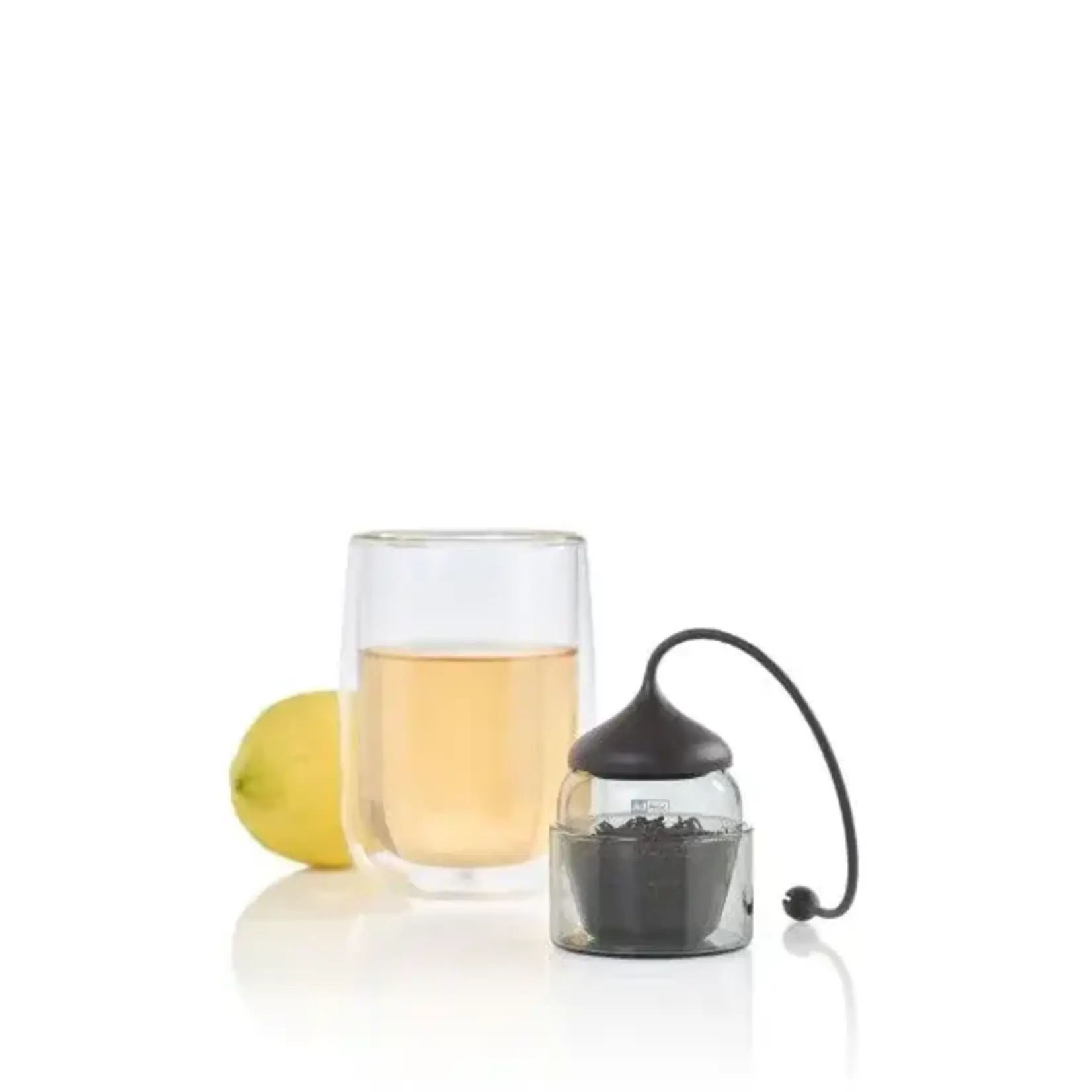 AdHoc Design AdHoc Fusion  grijs glazen thee ei met houder AdHoc Fusion Ø 6 cm thee ei AdHoc TE96