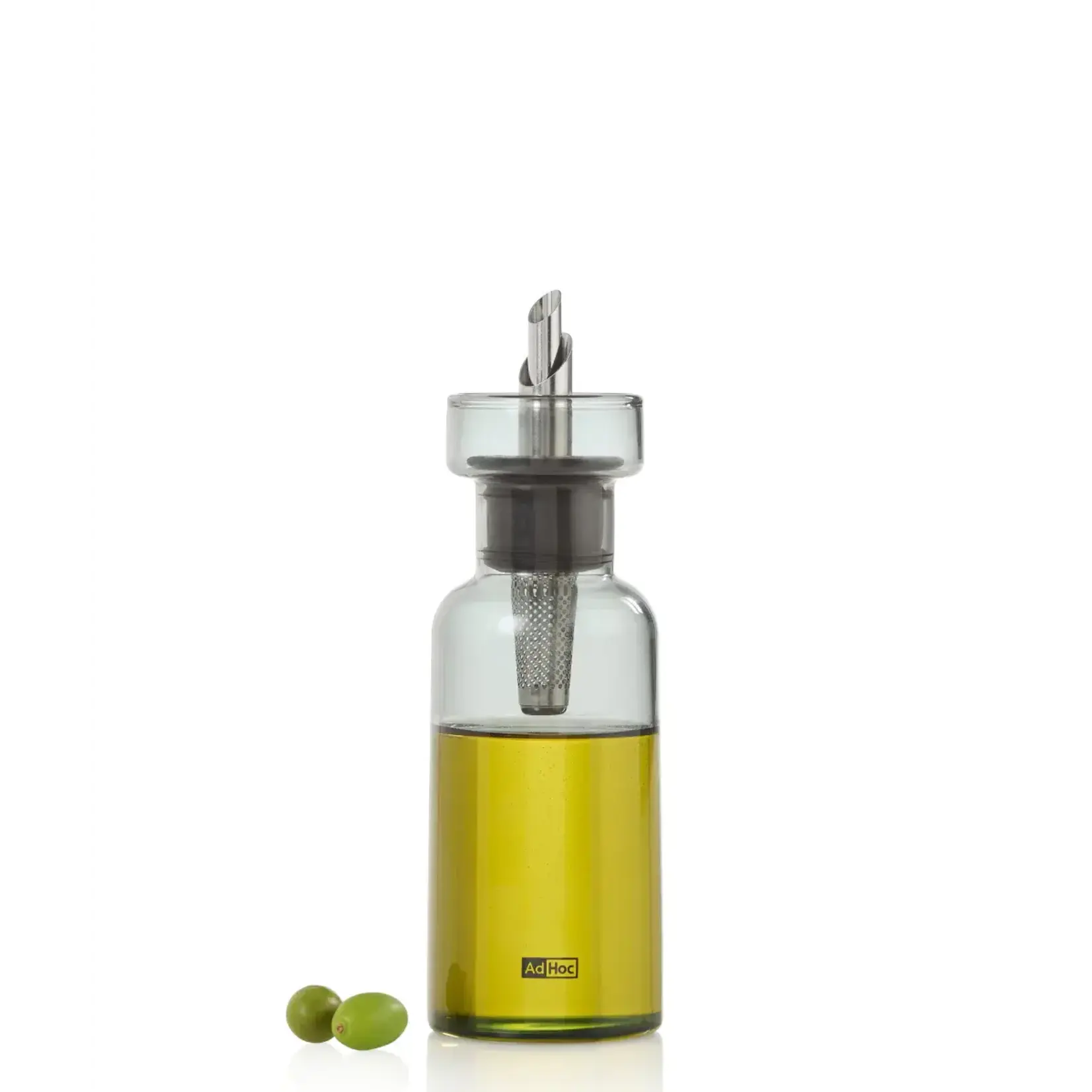 AdHoc AdHoc 120 ml preciseFlow olie fles AdHoc AromaPour 120 ml grijs glas + rvs Ad Hoc BZ75