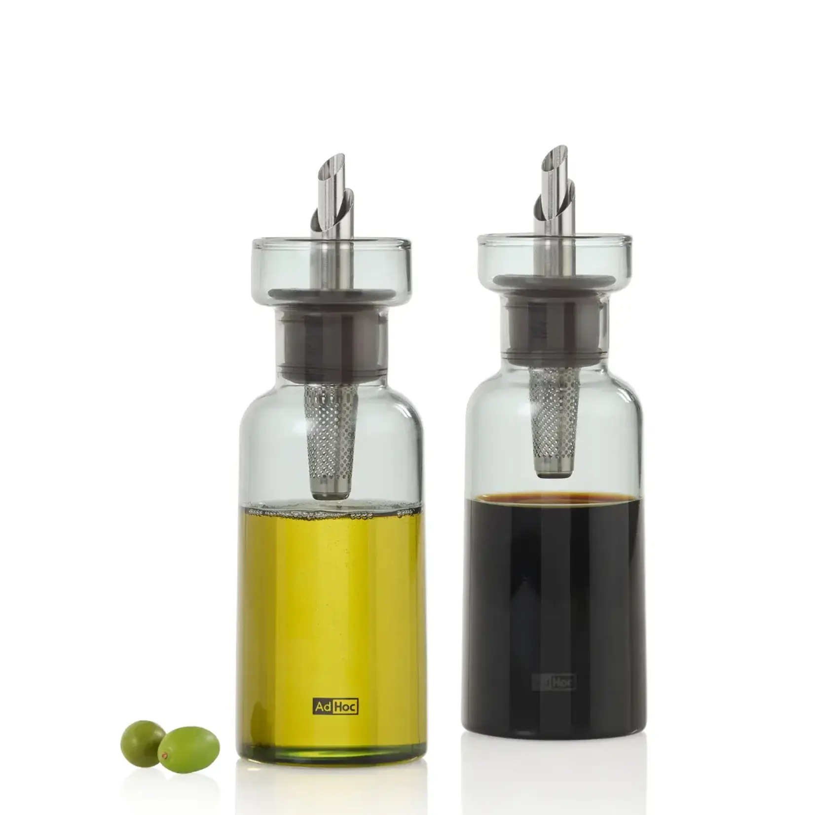 AdHoc Design AdHoc 120 ml preciseFlow olie fles AdHoc AromaPour 120 ml grijs glas + rvs Ad Hoc BZ75