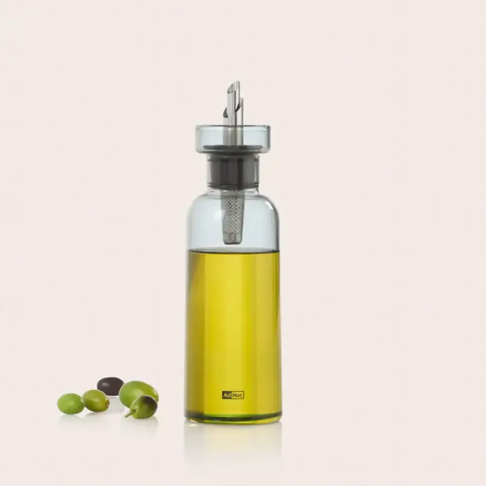 AdHoc AdHoc 300 ml preciseFlow olie fles AdHoc AromaPour 300 ml grijs glas + rvs Ad Hoc BZ76