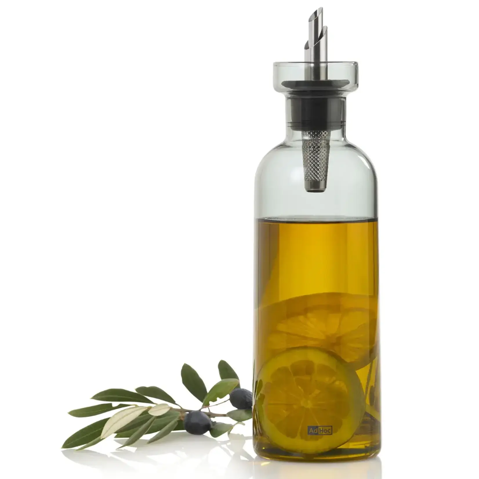 AdHoc AdHoc 500 ml preciseFlow olie fles AdHoc AromaPour 500 ml grijs glas + rvs Ad Hoc BZ78