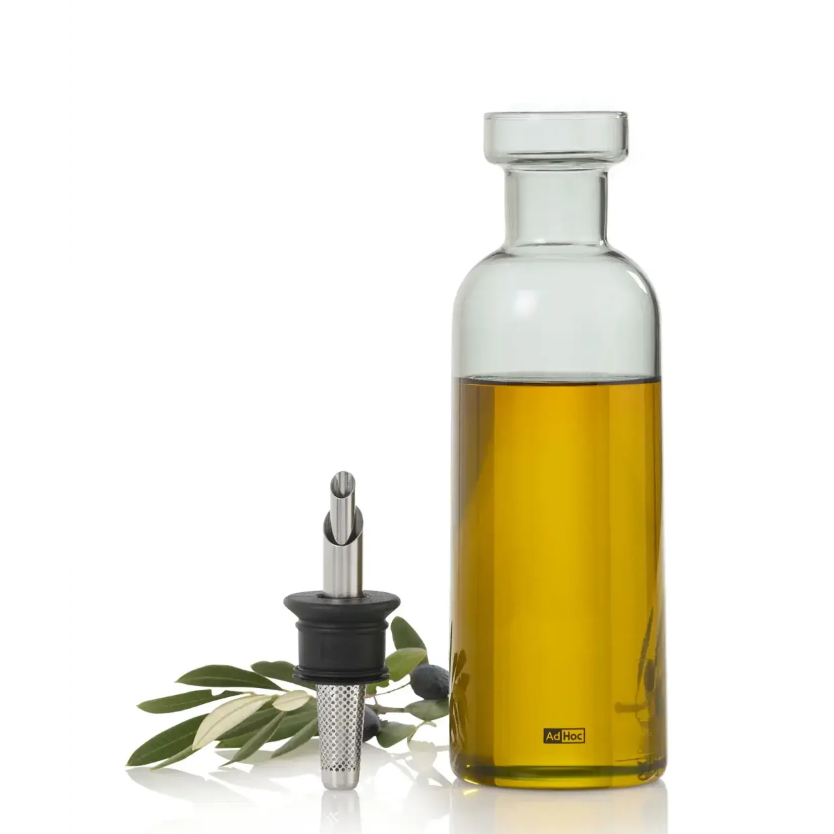 AdHoc AdHoc 500 ml preciseFlow olie fles AdHoc AromaPour 500 ml grijs glas + rvs Ad Hoc BZ78