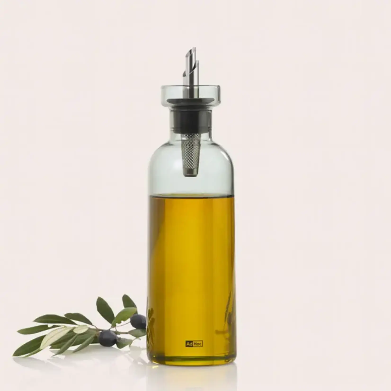 AdHoc AdHoc 500 ml preciseFlow olie fles AdHoc AromaPour 500 ml grijs glas + rvs Ad Hoc BZ78