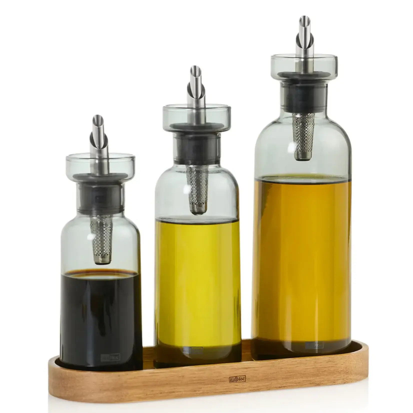 AdHoc AdHoc 500 ml preciseFlow olie fles AdHoc AromaPour 500 ml grijs glas + rvs Ad Hoc BZ78