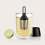 AdHoc Design AdHoc Floatea Fusion zwart rvs Ø 4 cm  drijvend thee ei met druppel vangende houder  AdHoc TE55