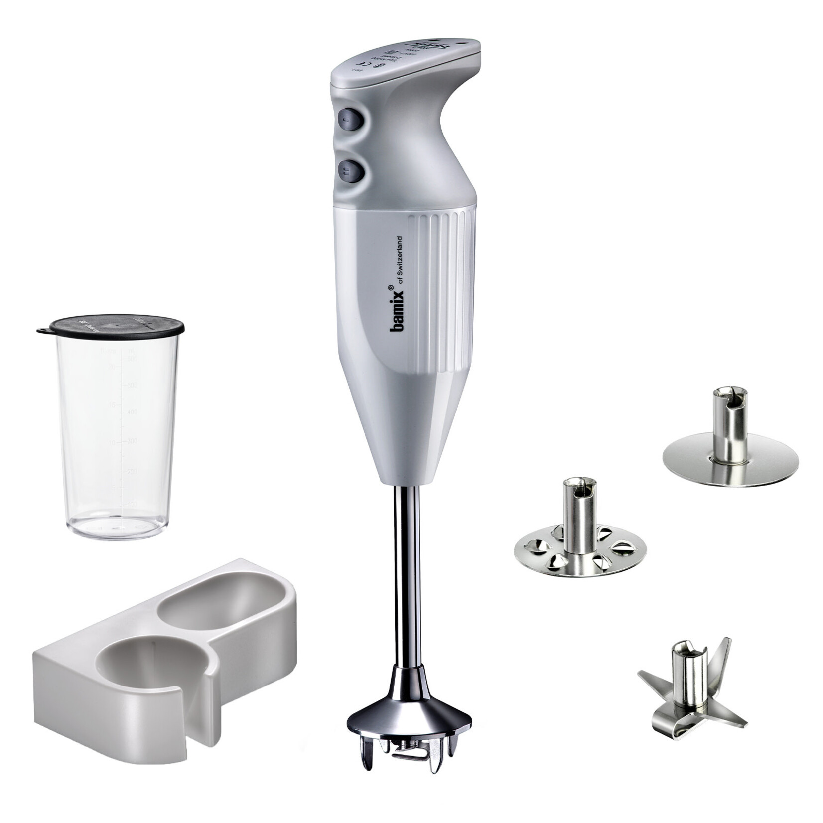 Bamix Waar gebruik je een staafmixer voor? Pureren, mixen, blenden en emulgeren met gemak Bamix® staafmixer handblender Mono M200 White Light Grey Bamix 1020.001