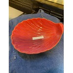 Gresnovo, handgemaakt keihard stoneware uit Portugal Schelp bowl 23x21x8 cm Gresnovo Marea schelp schaal Rouge Cendré Mac231rou