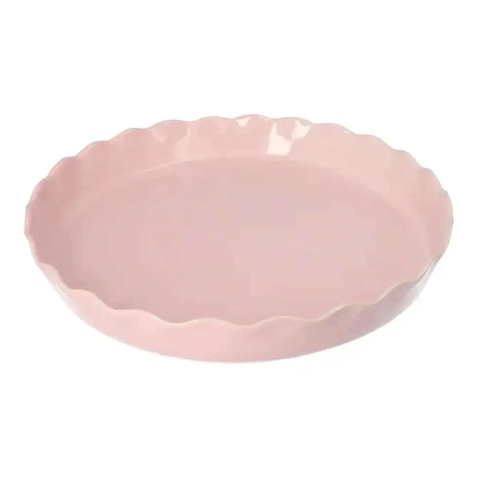 Gresnovo, handgemaakt keihard stoneware uit Portugal quiche vorm schaal 320x45 mm Gresnovo Moove taart quiche schaal Rose Fondant Mot321ros