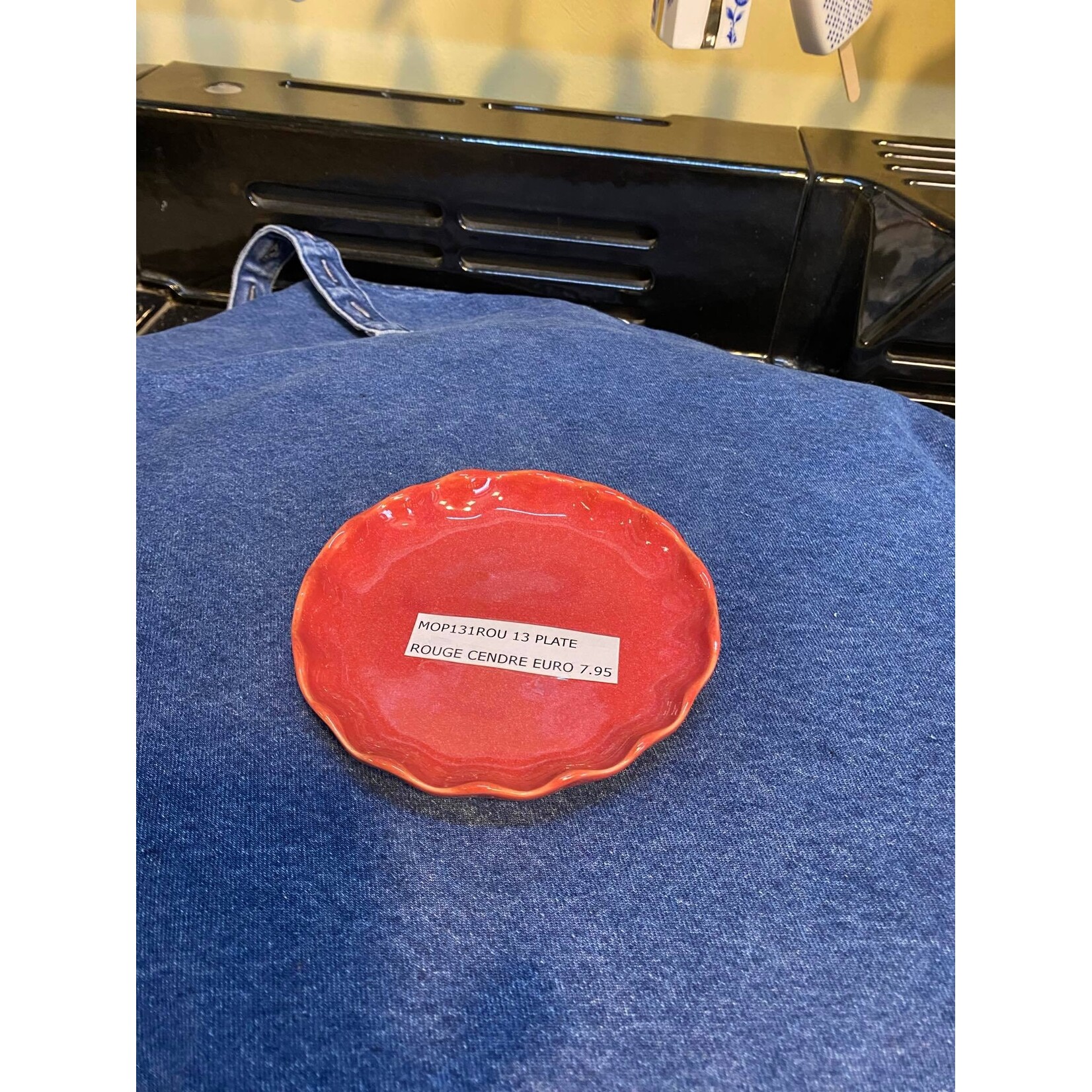 Gresnovo, handgemaakt keihard stoneware uit Portugal Plate bord 130 x 35 mm Gresnovo Moove bord 13 cm Rouge Cendré mop131rou