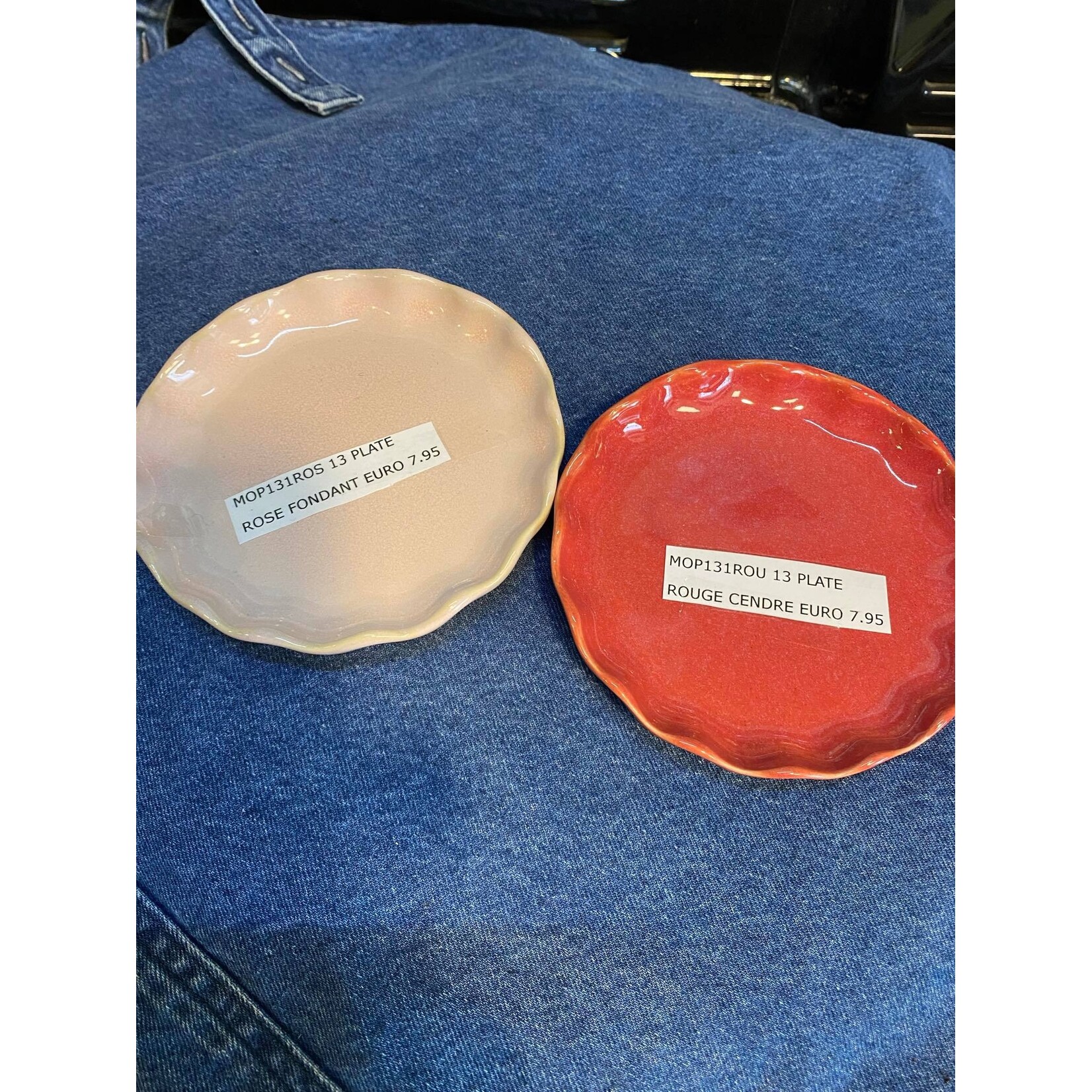 Gresnovo, handgemaakt keihard stoneware uit Portugal Plate bord 130 x 35 mm Gresnovo Moove bord 13 cm Rouge Cendré mop131rou