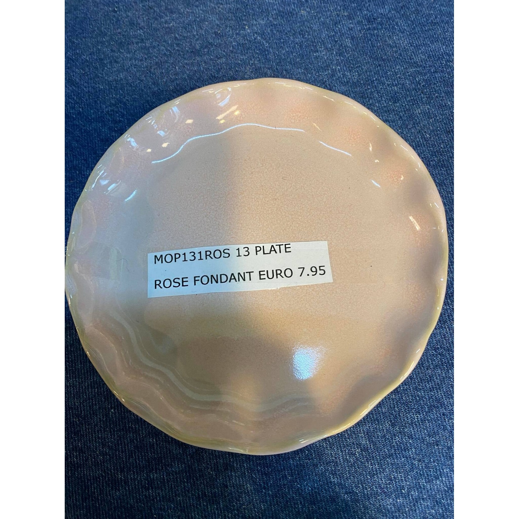 Gresnovo, handgemaakt keihard stoneware uit Portugal Plate bord 130 x 35 mm Gresnovo Moove bord 13 cm Rose Fondant Mop131ros