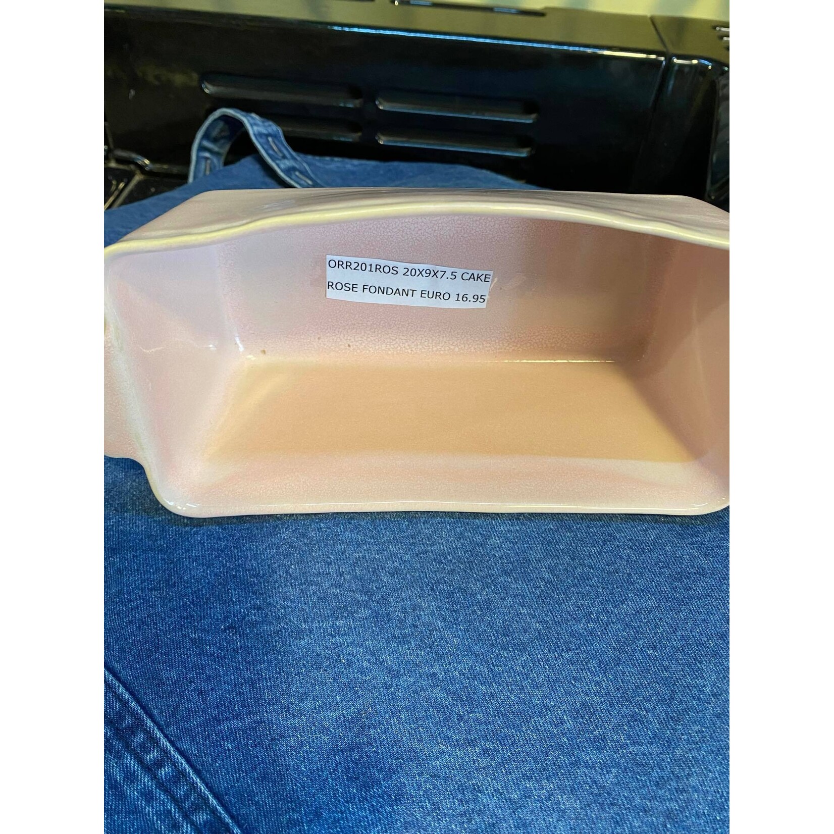 Gresnovo, handgemaakt keihard stoneware uit Portugal Cake vorm 200x90x75 mm Gresnovo actual cakevorm Rose Fondant Gresnovo orr201ros