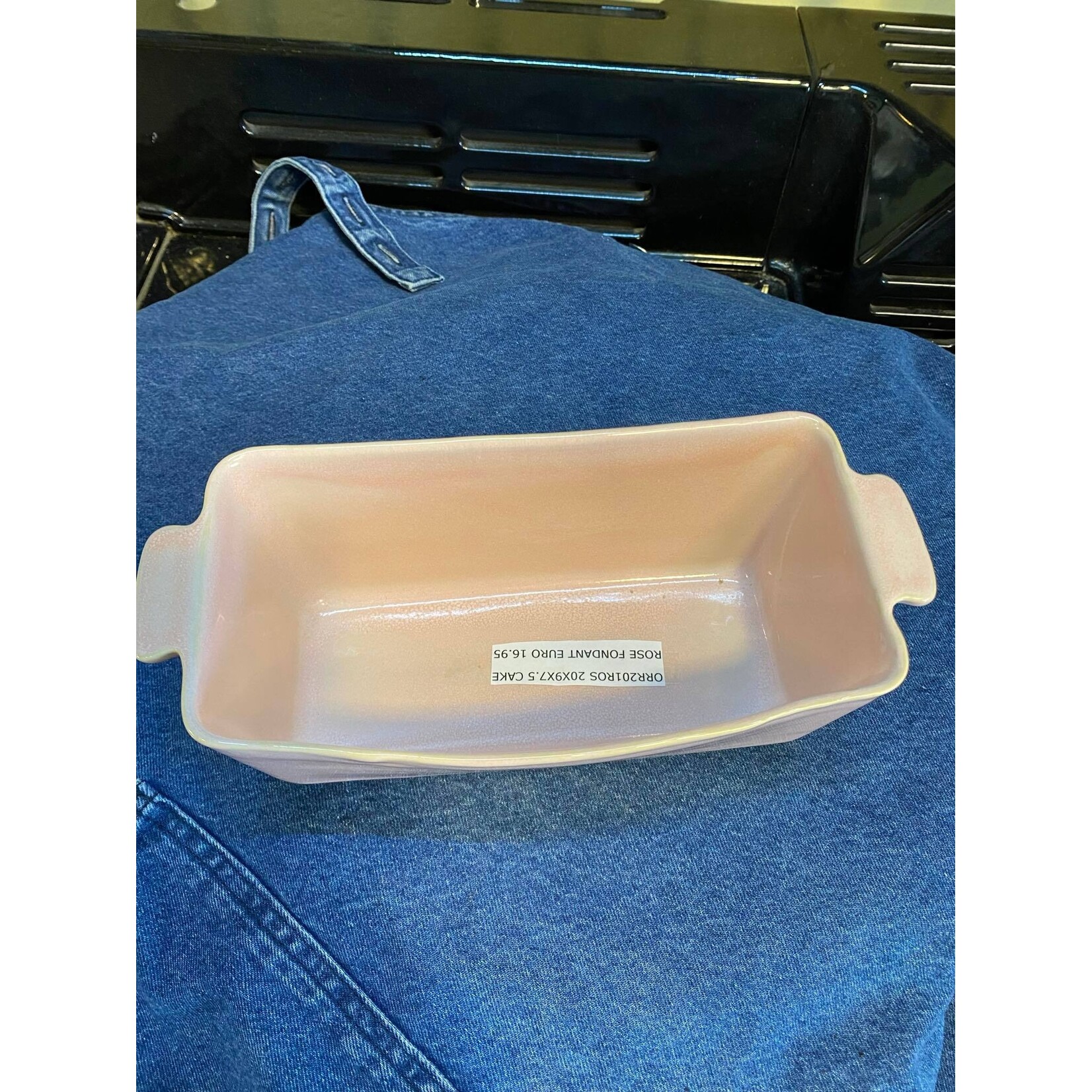 Gresnovo, handgemaakt keihard stoneware uit Portugal Cake vorm 200x90x75 mm Gresnovo actual cakevorm Rose Fondant Gresnovo orr201ros