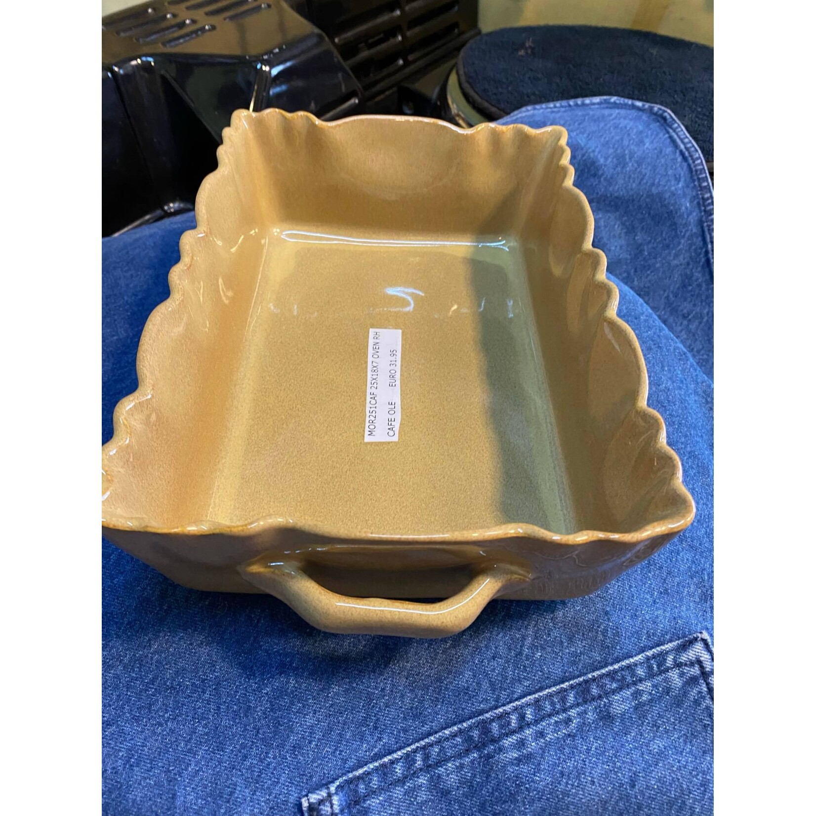 Gresnovo, handgemaakt keihard stoneware uit Portugal Ovenschaal rechthoek 25x18x7 cm Gresnovo Moove ovenschaal Cafe Olé Mor251caf