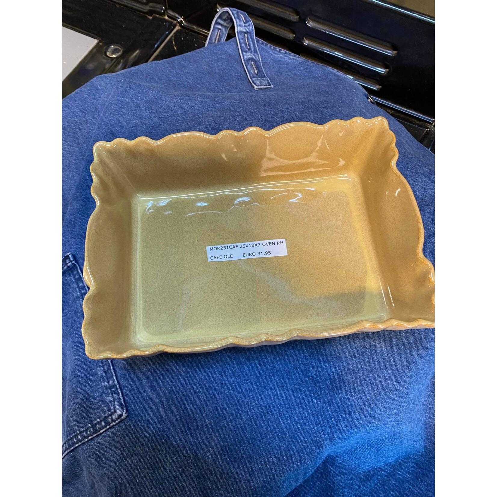 Gresnovo, handgemaakt keihard stoneware uit Portugal Ovenschaal rechthoek 25x18x7 cm Gresnovo Moove ovenschaal Cafe Olé Mor251caf