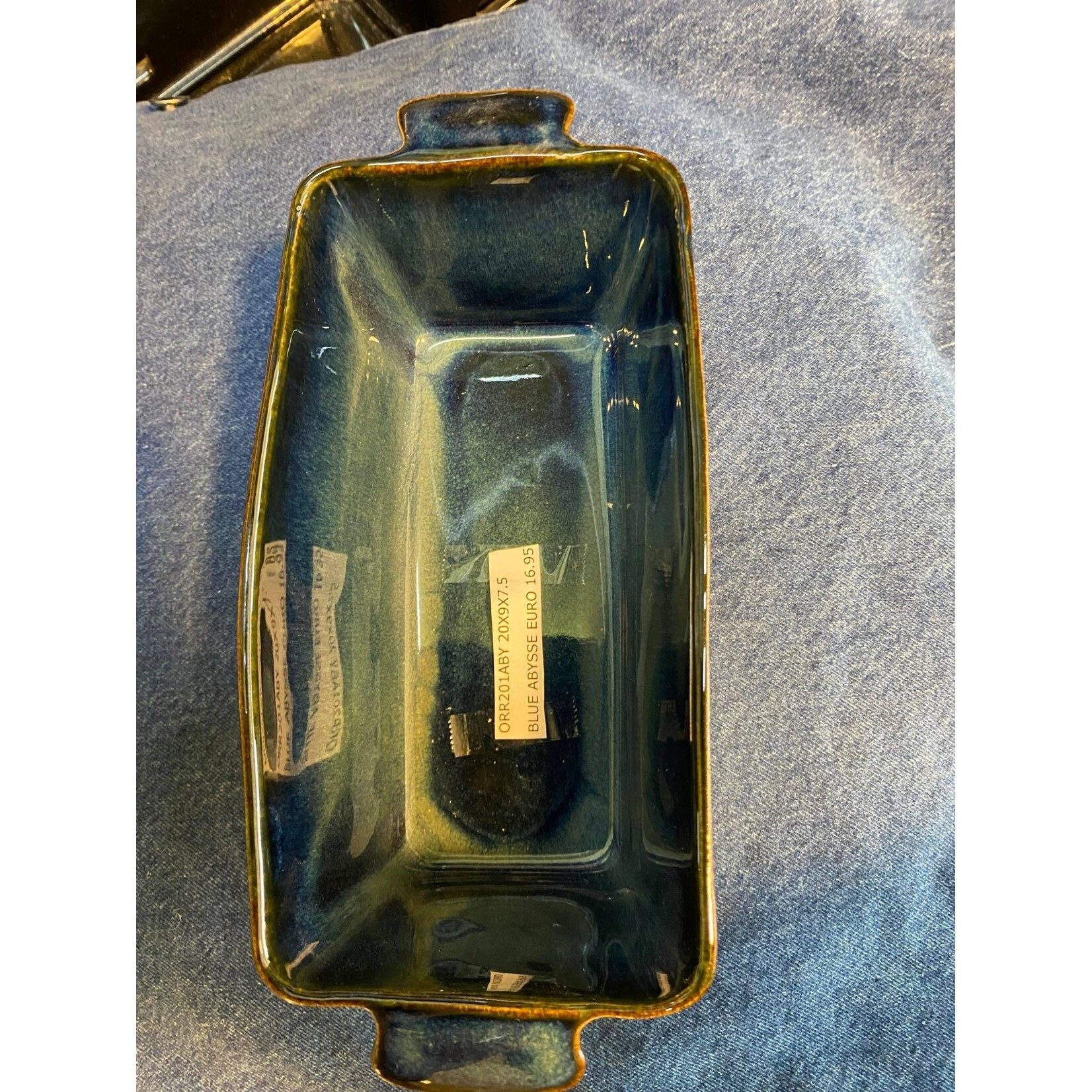 Gresnovo, handgemaakt keihard stoneware uit Portugal Cake vorm 200x90x75 mm Gresnovo actual cakevorm Bleu Abysse Gresnovo Orr201aby