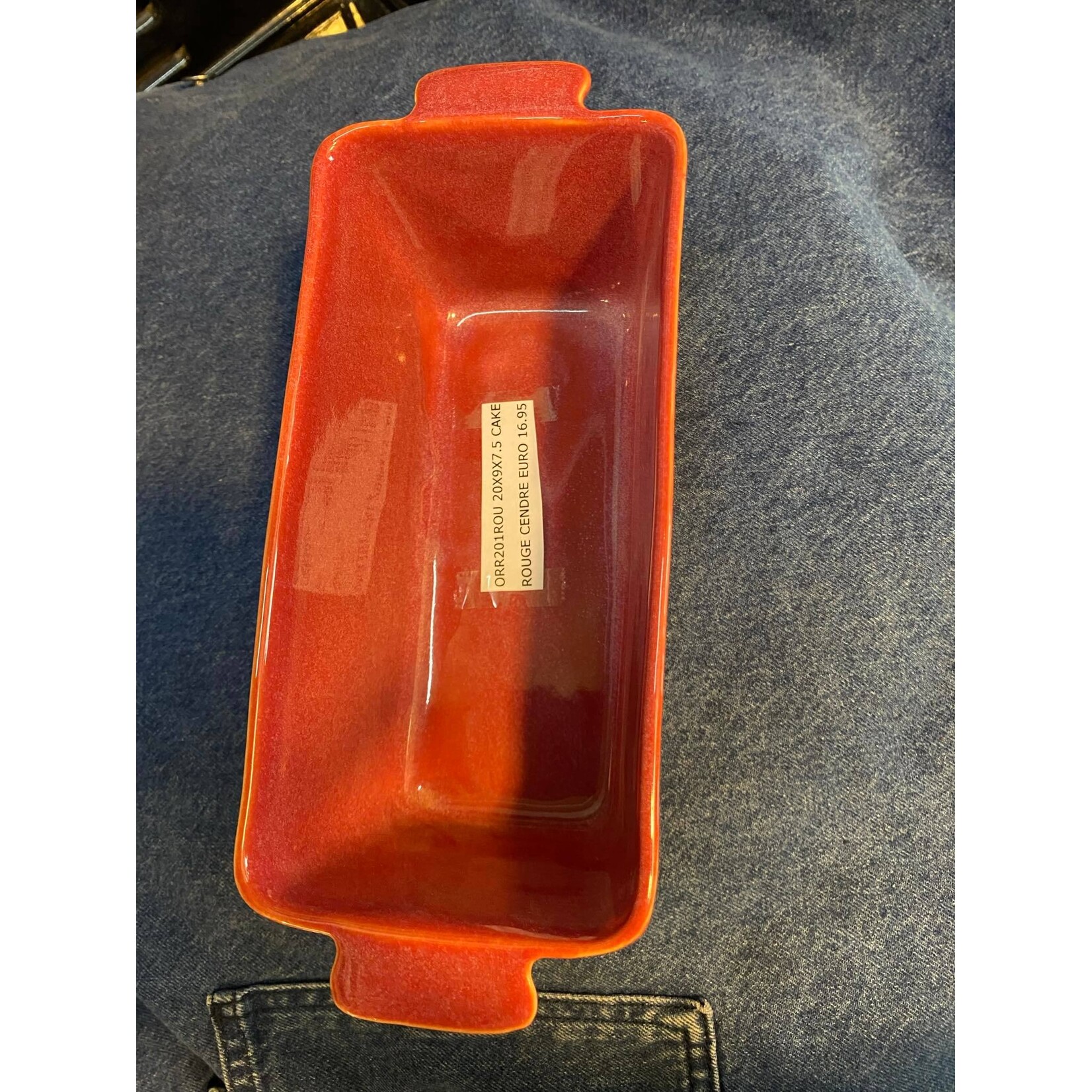 Gresnovo, handgemaakt keihard stoneware uit Portugal Cake vorm 200x90x75 mm Gresnovo actual cakevorm Rouge Cendré Gresnovo Orr201rou