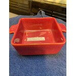 Gresnovo, handgemaakt keihard stoneware uit Portugal Ovenschaal vierkant 13x13x6 cm Gresnovo ovenschaal Rouge Cendré Gresnovo orq131rou