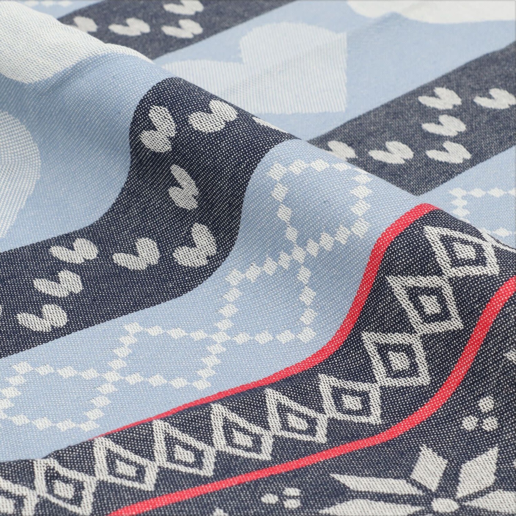 Bunzlau Castle Tea Towel Winter Dark Blue Bunzlau Castle theedoek Gots 6435-G