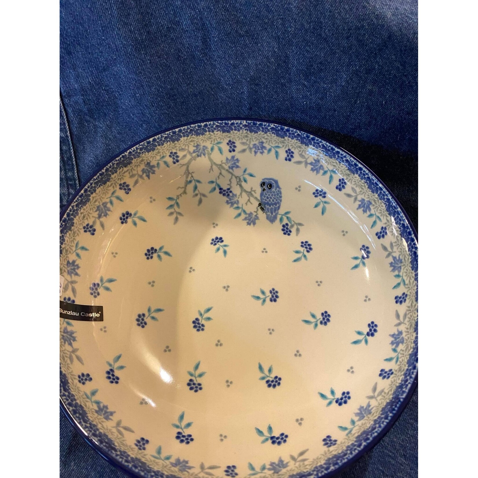 Bunzlau Castle Bunzlau Castle Serving Bowl 1250 ml hoog 6.5 cm Ø 22.5 cm Owl Bunzlau Castle 2191-3439