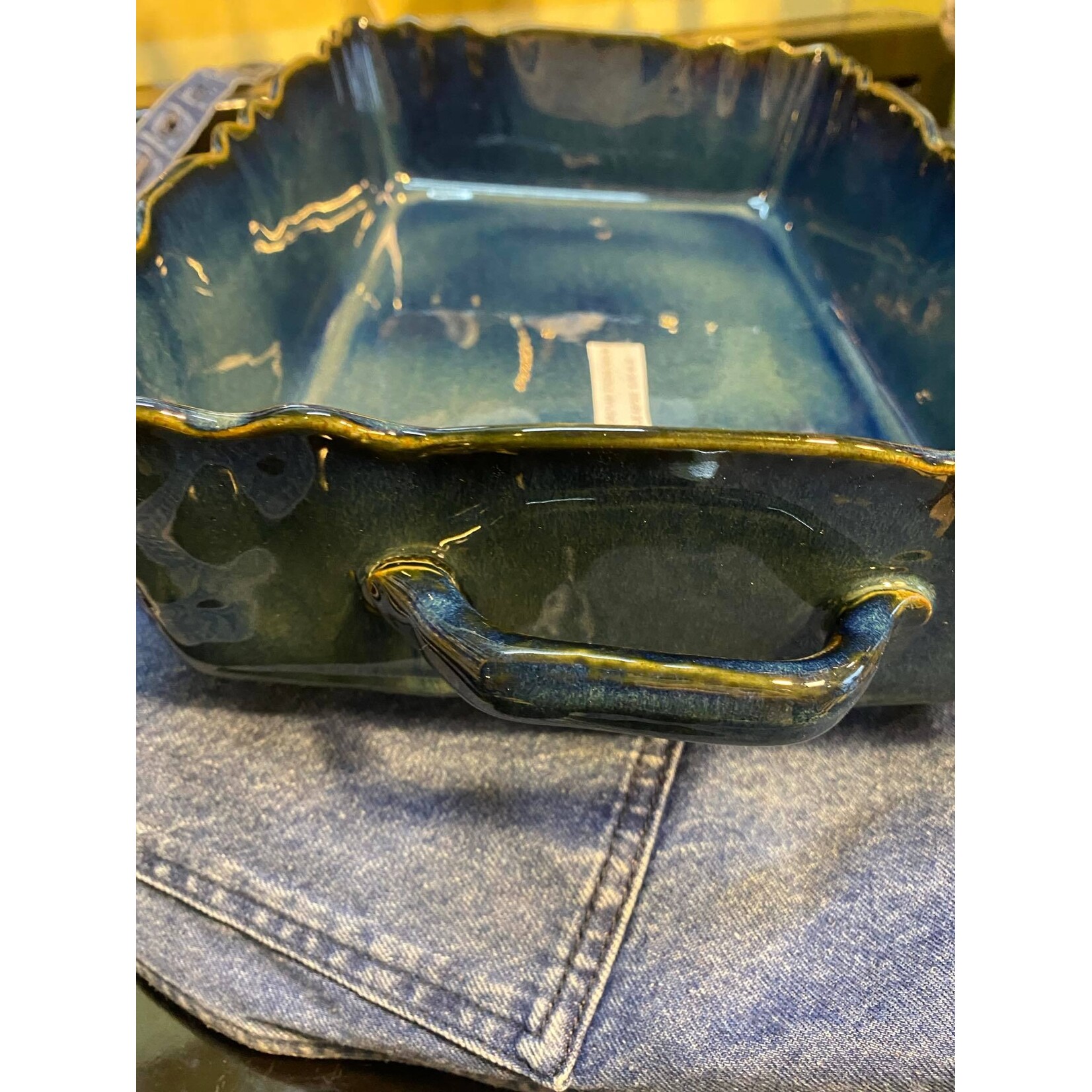 Gresnovo, handgemaakt keihard stoneware uit Portugal Ovenschaal rechthoek 37x25x8 cm Gresnovo Moove ovenschaal Bleu Abysse mor371aby