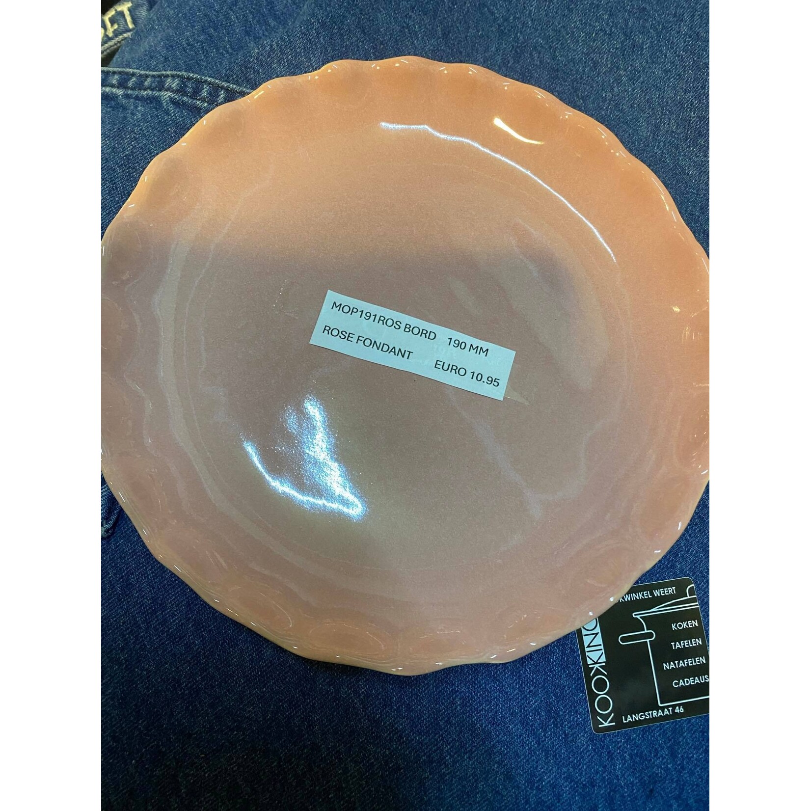 Gresnovo, handgemaakt keihard stoneware uit Portugal Plate bord 19 cm  Gresnovo Moove bord 19 cm Rose Fondant mop191ros