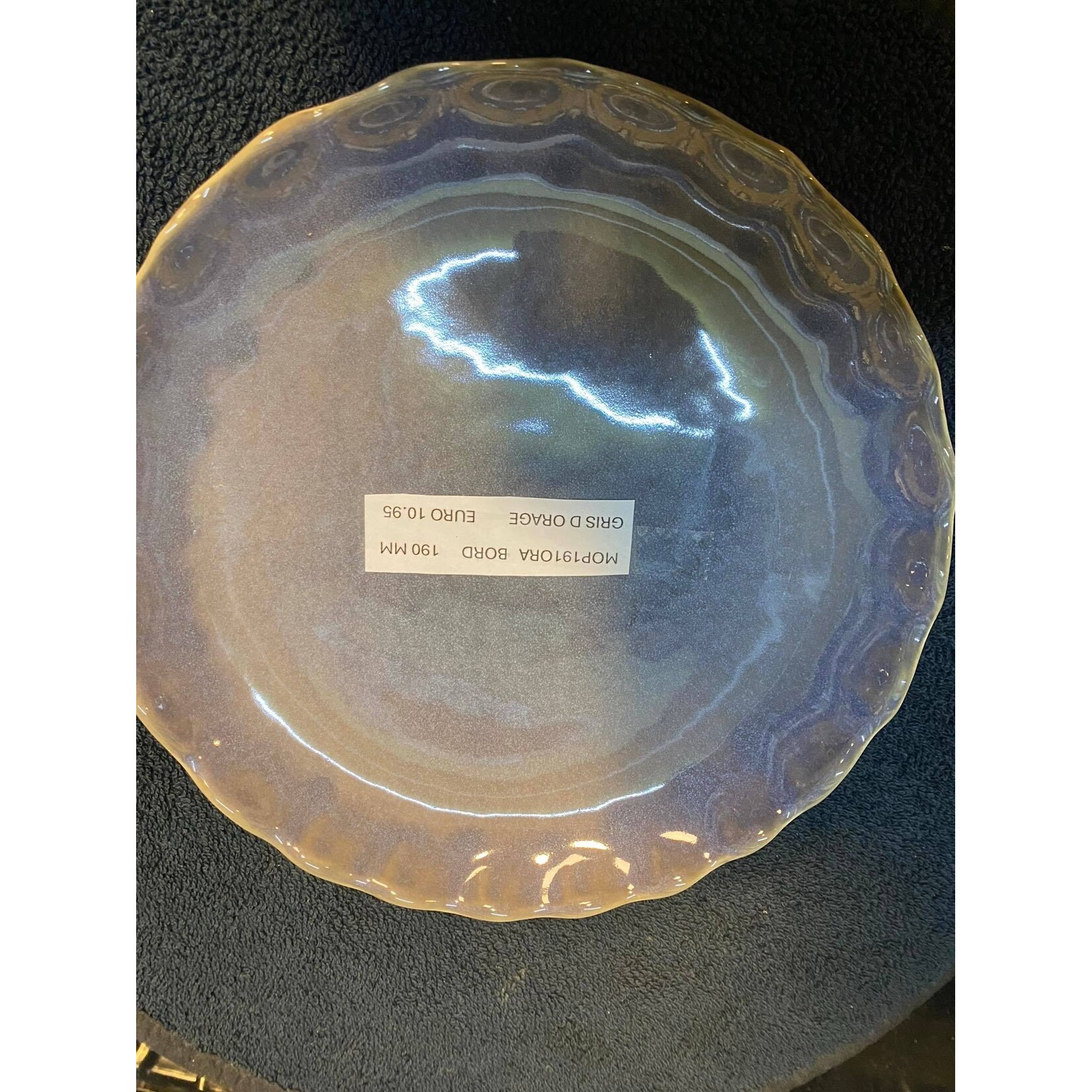 Gresnovo, handgemaakt keihard stoneware uit Portugal Plate bord 19 cm  Gresnovo Moove bord 19 cm Gris D'orage Mop191ora