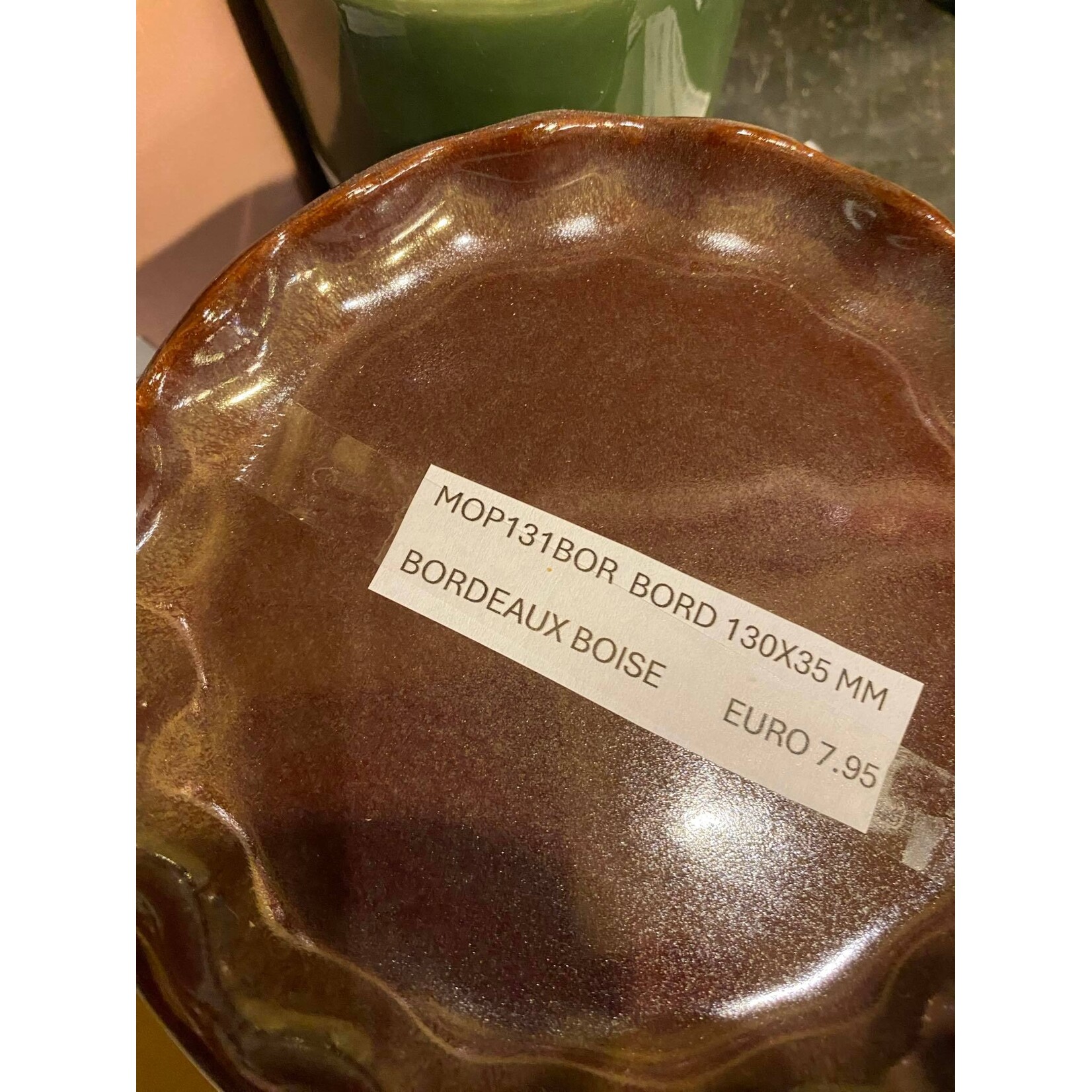 Gresnovo, handgemaakt keihard stoneware uit Portugal Plate bord 130 x 35 mm Gresnovo Moove bord 13 cm Bordeaux Boise mop131bor