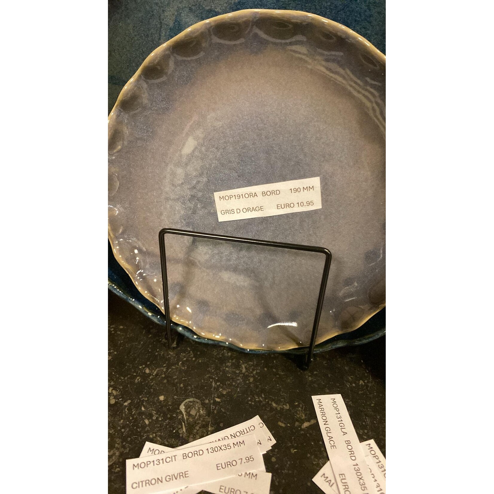 Gresnovo, handgemaakt keihard stoneware uit Portugal Plate bord 130 x 35 mm Gresnovo Moove bord 13 cm Gris D'orage mop131ora